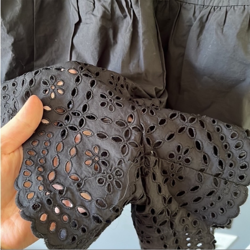 Rebecca Taylor La Vie Agatha Embroidered Eyelet Flutter Sleeve Romper - Picture 11 of 15
